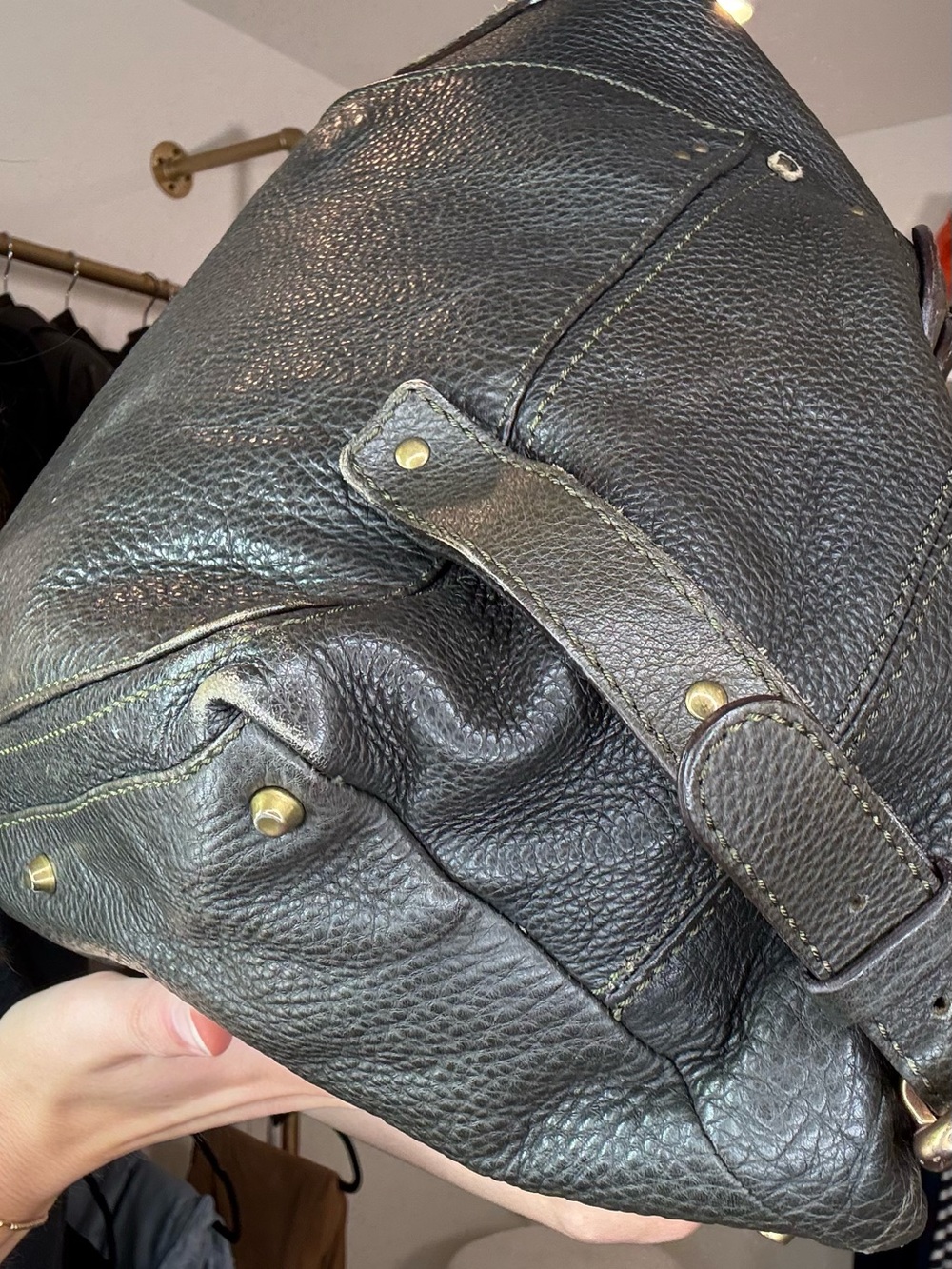 Chloe Vintage Paddington in Green Leather - Picture 9 of 11